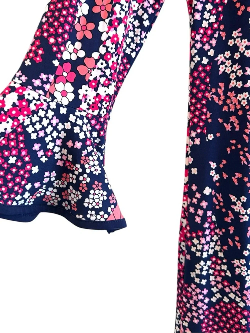 Floral Mini MICHAEL Michael Kors Summer Wedding Guest Dress Floral Bell Sleeve